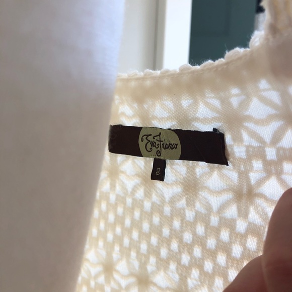 Eva Franco Boho Crochet Sun Dress size 8 cream - Picture 9 of 11